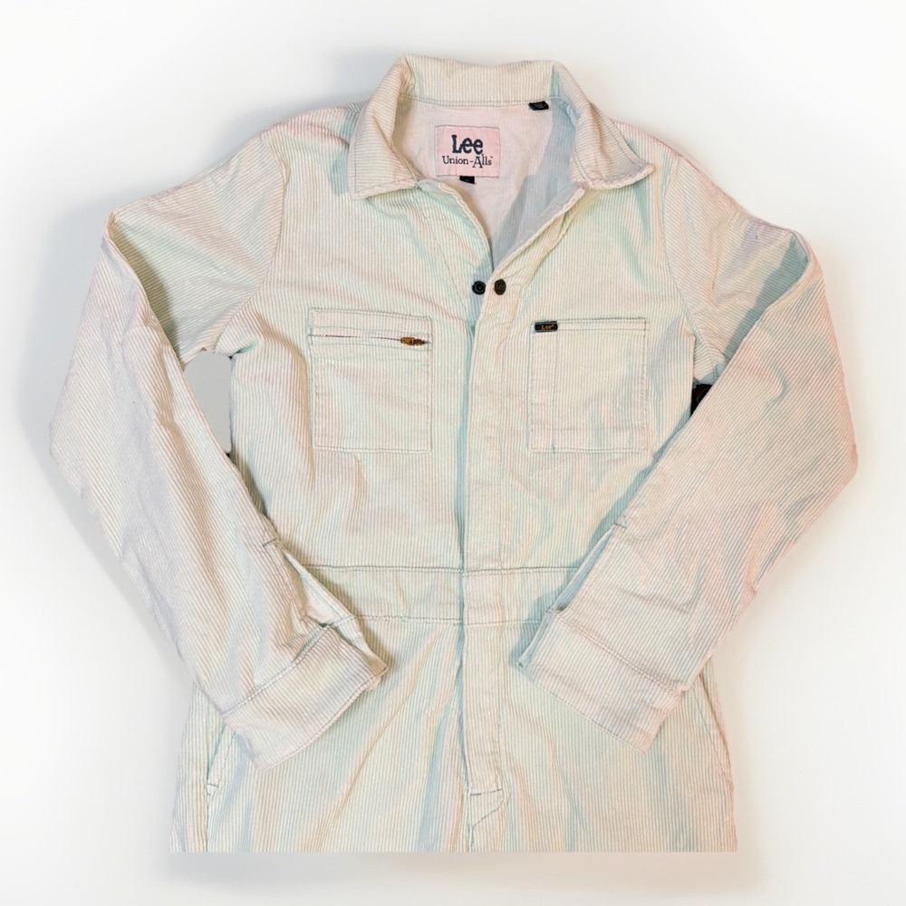 Lee's Union-Alls Free People Mint Green Corduroy Utility Coveralls Medium NWT - Picture 4 of 12